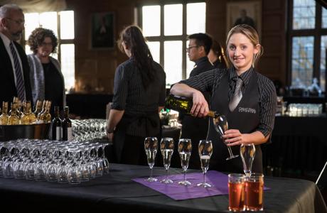 Bartender Serving Drinks at a Western Event